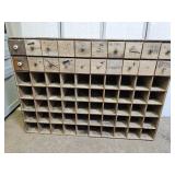 Primitive 70 Cubby Hole  Cabinet 47 x 10 x 33"h