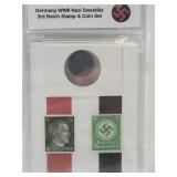 Germany WWII Stamps MNH & 1 Coin VF