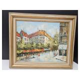 Signed Oil on Canvas Framed Art 25 x 21"