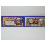 Authentic Colorized $2 Note Trump Christmas