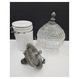 MCM Hollywood Regency Light Fixture & Canister