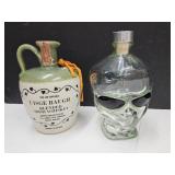 Glass Alien  Liquor Bottle  & Whiskey ADV Jug