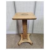 Antique Oak Plant Stand 12 x 26.5" h