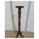 Antique Wood Candle Stand 5.5 x 33"H