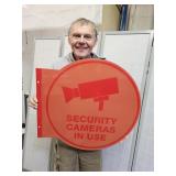 2 Sided Metal SECURITY CAMERA 24"  Sign