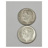 2 Silver Roosevelt Dime Coins