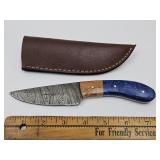 Damascus Knife w Sheath