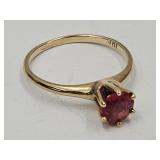 10 K Gold Ring With Gemstone Size 8