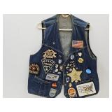 Vintage LEE Vest w Patches & Pins