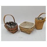 3 Longaberger Bskts up to 5 1/2"H "Horizon of Hope