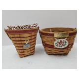 2 Longaberger Baskets Up to 8" Wide