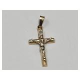 14k Gold Cross with Jesus
