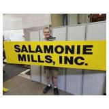 SALAMONIE MILLS INC Advertising Metal Sign 95 x 22