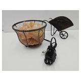 Electric Basket w Salts & Wheelbarrow Decor