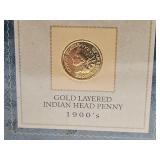 Gold Layered Indian Head Penny 1907 Coin