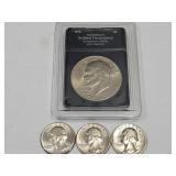 3 Special Mint Qauter Set 65-67 & Ike Dollar