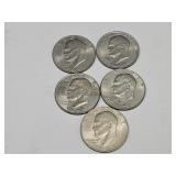 5 Ike Dollar Coins
