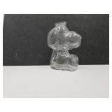 VTG 1960s Clear Glass Snoopy Bank