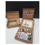 Wood Boxes 1 W Sewing Notion