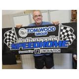 Double Sided Metal Racing Sign: Indy 61.5x21.5"