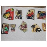9 Signed House Pins By Lucinda Brooches