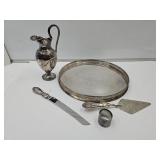 Silverplate, Pitcher, Servers, Tray, Napkin Ring