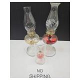 2 Oil Lamps  No Shipping