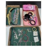 Costume Jewelry Lot, Micky Mouse Mug & Tin +