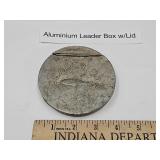 Vintage Fishing Aluminum Leader Box w Lid