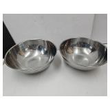 2  Stainless Steel Bowls 16"Wide