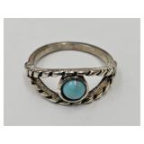 Silver Tone Ring Sz 6