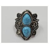 Siver Tone Ring Sz 4
