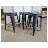 Set of 4 Metal Stools