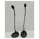 2 Gooseneck Microphones, Battery OP. No Cords