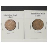 1904-1906 Indian Head Penny Coins