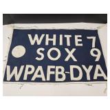 WHITE - SOX Fabric Banner WAPFB- DYA 29" W x 18"h
