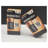 2 NIB  Duracell C4 Batteries