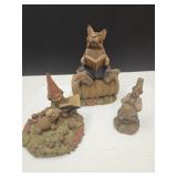 Tom Clark Gnomes, Rabbit & Lady Up To 8.5"