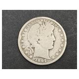 1897 O Silver Barber Half Dollar Coin