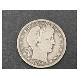 1896 O Silver Barber Half Dollar Coin