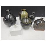 MCM Pottery Vases Up To 5" High