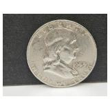 1959 Franklin Silver Half Dollar Coin
