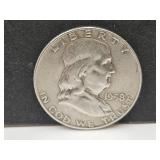 1958 Silver Franklin Half Dollar Coin