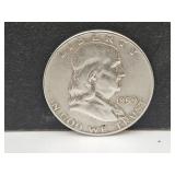 1959 Franklin Silver Half Dollar Coin
