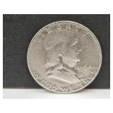 1954 Franklin Silver Half Dollar Coin