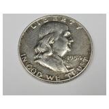 1954 Franklin Silver Half Dollar Coin
