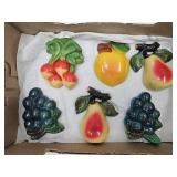 VTG Fruit Chalkware up to 3 1/2 "