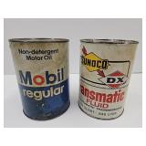 Sealed Sunoco & Mobil Motor Oil NO SHIPPING