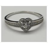 New 925 Silver CZ Stones Ring Sz 8
