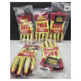 5 Pr Ringer Gloves Synthetic Leather Sz XXL